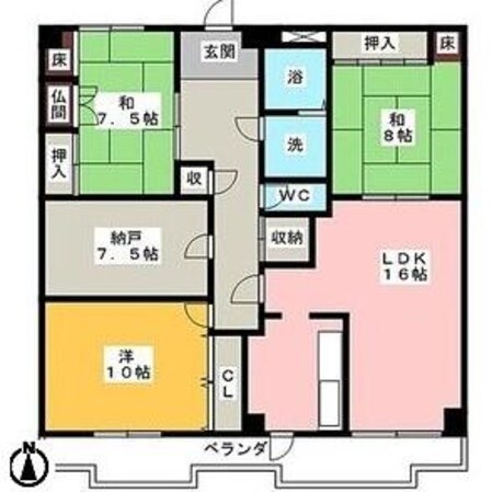 近鉄蟹江駅 徒歩4分 5階の物件間取画像